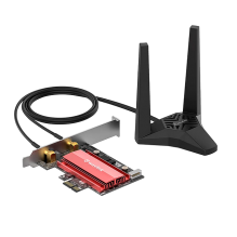 Tarjeta de Red Wavlink AX3000, PCIe, Wi-Fi 6E + Bluetooth 5.2, Triple Banda, 3000 Mbps, Antena Externa - WL-WN675X2