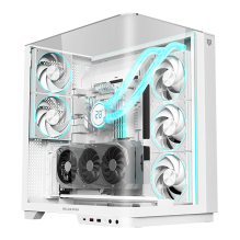 Gabinete Gamer Balam Rush Tank Expert Curve 7800 – Media Torre ATX, Cristal Templado Curvo, USB-C ARGB Blanco – BR-941563