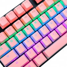 Gaming Keycaps Para Teclado Mecanico Redragon Scarab A130 Pink, 105 Teclas, Translucidas