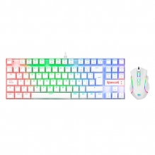 Combo de Teclado Mecánico y Mouse Redragon Kumara + Griffin White - K552RGB-BA-W-SP