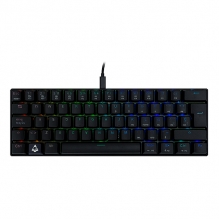 Teclado Gamer Mecanico 60% Munfrost Dark Moon Black, Switches Gateron Red, Alambrico, Iluminacion ARGB, Español