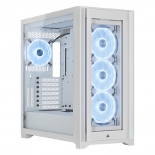 Gabinete Corsair ICUE 5000X RGB QL Edition True White, Cristal Templado, 4 Ventiladores Premium ICUE QL120 RGB, ATX - CC-9011233-WW