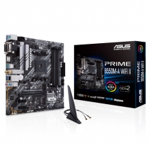 Tarjeta Madre Asus Prime B550M-A WiFi II, Micro ATX, AM4, DDR4 4866Mhz OC, x2 M.2, WiFi 6, Bluetooth 5.1, Aura Sync