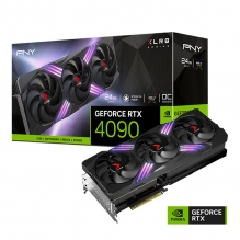 Tarjeta de video Nvidia PNY GeForce RTX 4090 24GB XLR8 Gaming VERTO EPIC-X RGB Overclocked Triple Fan DLSS 3 GDDR6X - VCG409024TFXXPB1