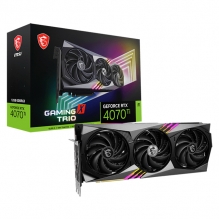 Tarjeta de video Nvidia MSI GeForce RTX 4070 Ti Gaming X Trio 12G, 12GB GDDR6X, Nvidia DLSS 3, Mystic Light - RTX 4070 Ti GAMING X TRIO 12G - 912-V513-023