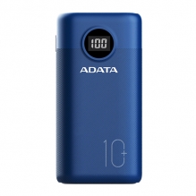 Power Bank Adata P10000QCD Azul | 10000 mAh | Carga rapida | Hasta 3 dispositivos a la vez - AP10000QCD-DGT-CDB 