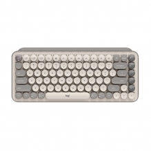 Teclado Mecánico Inalámbrico Logitech POP Keys Mist, Teclas para emojis intercambiables, Bluetooth, USB Logi Bolt, Español - 920-011518