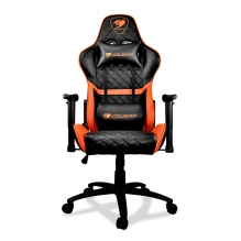 Silla Gamer Cougar Armor One, Vinil, Reclinable, 4D, Negro/Naranja