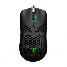 Mouse GameFactor MOG601-BK | Negro | Ultralight | Alámbrico | RGB | 16,000 DPI | PIXART 3389 | 7 Botones  