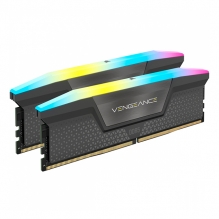 Memoria RAM Corsair Vengeance RGB, 64GB, 2x32, DDR5, 5200MHz, CL40, Negro - CMH64GX5M2B5200C40