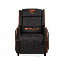 Sof&aacute; Gamer COUGAR Ranger One, reclinable, reposapi&eacute;s plegable, soporte lumbar, negro/naranja &ndash; CGR-SA1