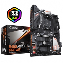 Tarjeta Madre Gigabyte B450 Aorus Pro WIFI, ATX, AM4, DDR4 3600Mhz OC, Dual M.2, Crossfire, RGB Fusion 2.0