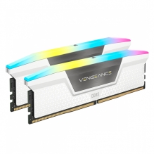Memoria RAM Corsair Vengeance RGB, 64GB, 2x32, DDR5, 5200MHz, CL40, Blanco - CMH64GX5M2B5200C40W