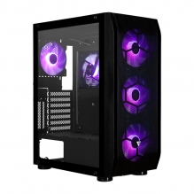 Gabinete GameFactor CSG400, Cristal Templado, ATX, Micro-ATX, Mini-ITX, 5 Ventiladores ARGB - CSG400