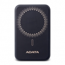 Power Bank Adata PR050 Magnetic, 5000 mAh, Carga inalambrica magnetica, Hasta 2 dispositivos a la vez, USB Tipo-C - PR050-11BK