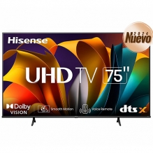 Televisión Hisense 4K 75", Smart TV, 60Hz - 75A6N