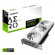 Tarjeta de video Nvidia Gigabyte GeForce RTX 4060 Aero OC 8GB, DLSS 3, RAY TRACING, REFLEX, STUDIO, GDDR6 - GV-N4060AERO OC-8GD