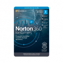 Norton 360 For Gamers, 3 Dispositivos, Suscripción 12 Meses, Licencia Digital ESD – 21430653