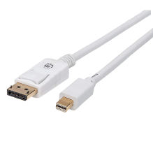 Cable Mini DisplayPort a DisplayPort Manhattan, 2 m, Macho a Macho, Blanco – 324748