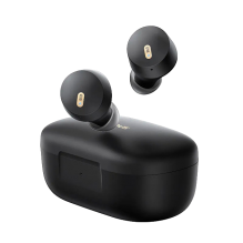 Aud&iacute;fonos Inal&aacute;mbricos Baseus Bowie E18, Bluetooth 5.3, 25H con Estuche, Negro &ndash; A00023800123-00