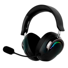 Diadema Gamer AULA A700 Black, inal&aacute;mbricos tri-mode, Bluetooth/2.4 GHz/USB-C, sonido virtual 7.1, micr&oacute;fono IA desmontable, RGB &ndash; 8500-0208
