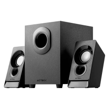 Bocinas para Computadora Acteck Elant Act AS470, Est&eacute;reo 2.1, Altavoces 3W + Subwoofer 5W, 3.5 mm, Negro &ndash; AC-935241