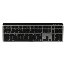 Teclado Multidispositivo Acteck Inspire Krea TI755, 100%, 118 Teclas, 2.4 GHz, Bluetooth 5.1, Membrana Tipo Tijera, Recargable, Negro-Gris &ndash; AC-940085