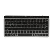 Teclado Multidispositivo Acteck Inspire Krea TI750, 65%, 85 Teclas, 2.4 GHz, Bluetooth 5.1, Membrana Tipo Tijera, Recargable, Negro-Gris &ndash; AC-940092