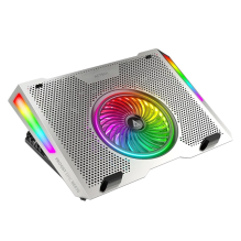 Base Enfriadora para Laptop Acteck Froost Epic BE670, hasta 15.6", 5 Ventiladores, RGB, 2&times; USB-A, Plata/Negro &ndash; AC-940764