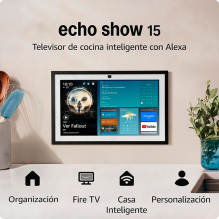Pantalla Inteligente Amazon Echo Show 15 (2.&ordf; Gen), 15.6" Full HD T&aacute;ctil, Fire TV, Alexa, C&aacute;mara 13 MP, Wi-Fi 6E, 16 GB &ndash; CP38RE