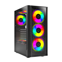 Gabinete Balam Rush Dragonfly II Crystal GM745, Media Torre, ATX / Micro-ATX / Mini-ITX, 4 Ventiladores RGB, Cristal Templado, USB 3.0 – BR-935968