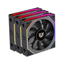 Kit de 3 Ventiladores Balam Rush Eolox Link EXL95,120 mm, Daisy-Chain, ARGB, Negro – BR-942089