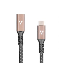 Cable de Extensión Vorago CAB-127, Tipo C Hembra a Tipo C Macho,1 Metro, Potencia 100 W - CAB-127