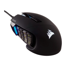 Mouse Gamer Corsair Scimitar RGB Elite, Óptico 18,000 DPI, 17 Botones Programables, iCUE, Retroiluminación RGB, Alámbrico USB, Negro - CH-9304211-NA