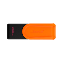 Memoria USB Kingston DataTraveler Exodia S 256 GB, USB 3.2 Gen 1, Tapa Giratoria, Negro/Naranja &ndash; DTXS/256GB