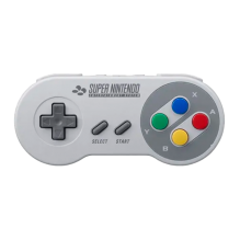 Control Inal&aacute;mbrico Nintendo Switch Online Super Famicom, Edici&oacute;n Japonesa, Dise&ntilde;o Cl&aacute;sico SNES, Recargable, Gris &ndash; HAC-042