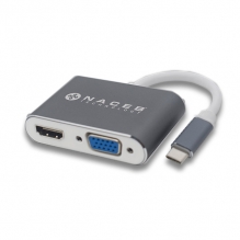 Adaptador Naceb Tipo C , HDMI, VGA - NA-0113