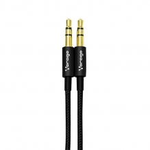 Cable Vorago 3.5mm a 3.5mm Negro 1 Metro - CAB-115