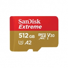 Memoria Micro SDXC SanDisk Extreme 512GB, Clase 10, 190/130 MB/s - SDSQXAV-512G-GN6MA