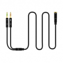 Adaptador Anna Tosani Cable de Audio, 3.5mm Cables de Conector Jack 2 entradas Macho a 1 conector Hembra  - B08FYRCXSV