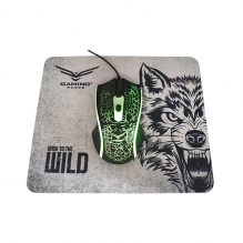 Kit Mouse y Mousepad Naceb NA-632, 1,200 DPI, 4 Botones, Alámbrico - NA-632