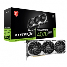 Tarjeta de video Nvidia MSI GeForce RTX 4070 Super Ventus 3X Black 12G OC, DLSS 3, RAY TRACING, REFLEX, STUDIO, GDDR6X - 824142347003-M