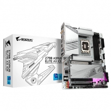 Tarjeta Madre Gigabyte Z790 Aorus Elite AX ICE, ATX,12th, 13th & 14th Gen , Socket LGA 1700, DDR5 7600Mhz OC, 4x M.2, Wi-Fi 6E - Z790-AORUS-ELITE-AX-ICE 