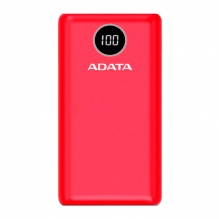 Power Bank Adata P20000QCD Roja, 20000 mAh, Carga rapida, Hasta 3 dispositivos a la vez - AP20000QCD-DGT-CRD