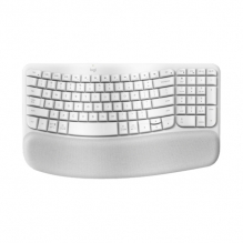 Teclado Logitech Wave Keys | Blanco | Ergonómico | Inalámbrico | Inglés | Reposa Muñecas - 920-012279