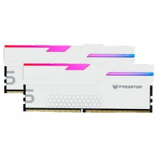 Memoria RAM Acer Predator Hermes RGB, DDR5, 32GB 2x16GB, 7200Mhz, Blanco - BL.9BWWR.405