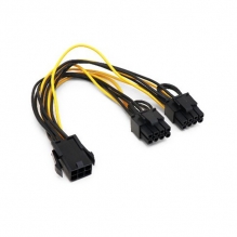 Cable de Poder BRobotix PCI-E (6-pin) Hembra - 2 x PCI-E (8-pin) Macho, 963852