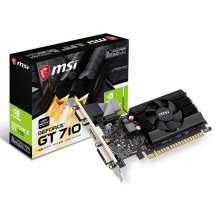 Tarjeta de Video MSI GeForce GT 710 2GD3 LP, 2GB DDR3, PCIe 2.0 x8, HDMI, VGA, DVI-D, Low Profile &ndash; GT 710 2GD3 LP