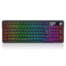 Teclado Mec&aacute;nico EISA LCD Pro K719RGB-PRO SP, 95%, pantalla LCD, triple conexi&oacute;n, rueda de control, Yolk Switch, gasket, espa&ntilde;ol &ndash; K719RGB-PRO SP