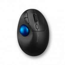 Trackball Inal&aacute;mbrico Kensington Pro Fit Ergo TB450, Bluetooth LE, 2.4 GHz, 400&ndash;1600 DPI, 7 Botones, Dise&ntilde;o Ergon&oacute;mico 45&deg;, Negro &ndash; K72194WW